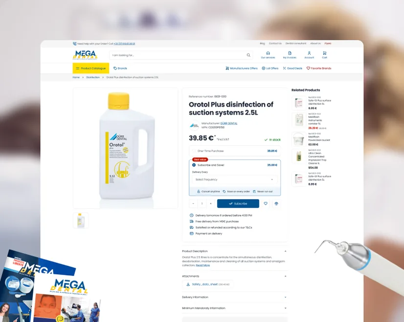 Mega Dental storefront built on Venta Theme