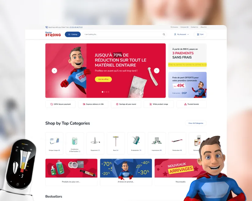 Doctor Strong storefront built on Venta Theme