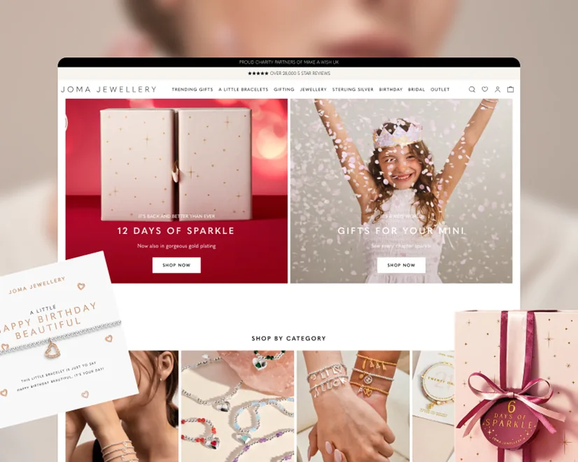 Joma Jewellery storefront built on Venta Theme